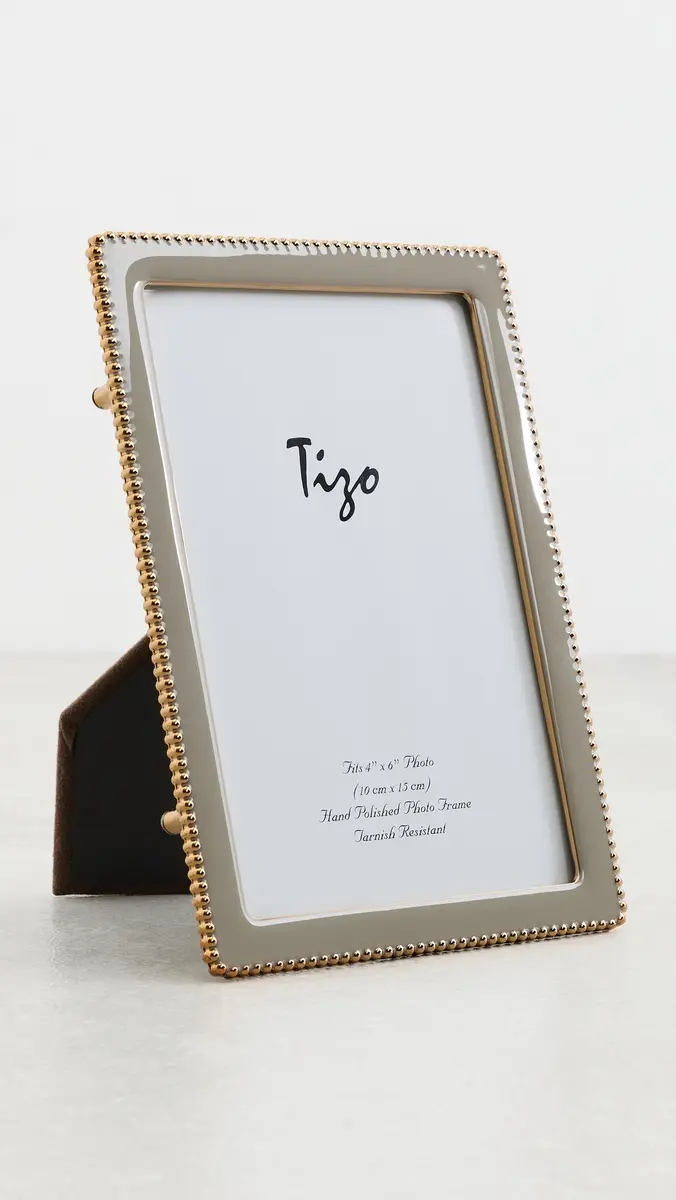 Tizo Design Gold Plated Beaded Enamel Frame 4x6 | Thumbnail 2 Tizo Design Gold Plated Beaded Enamel Frame 4x6 | Thumbnail 2