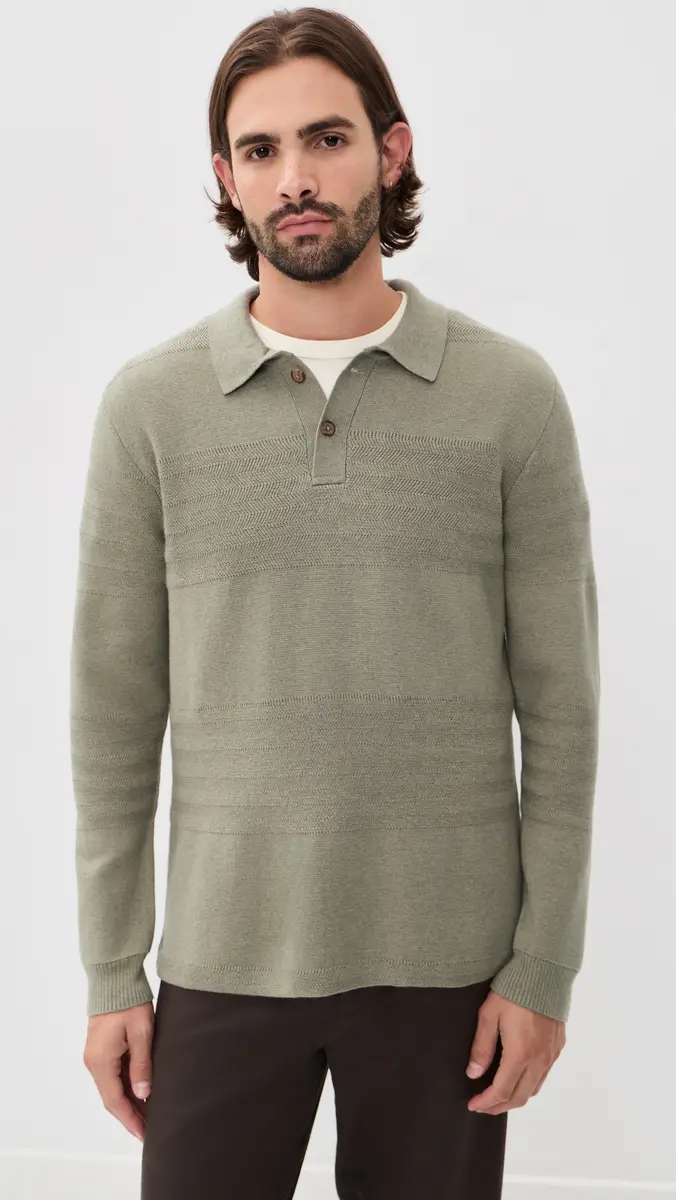 Marine Layer Rugby Sweater Polo | Thumbnail 2 Marine Layer Rugby Sweater Polo | Thumbnail 2