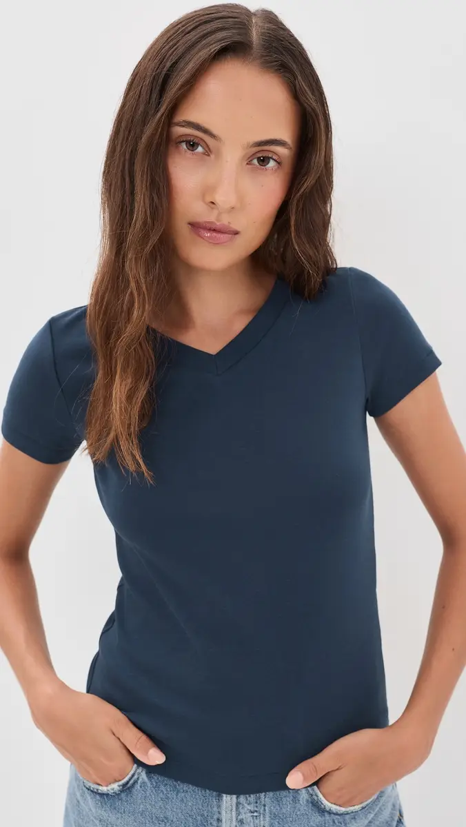 DL1961 Shrunken V-Neck Tee | Thumbnail 2 DL1961 Shrunken V-Neck Tee | Thumbnail 2