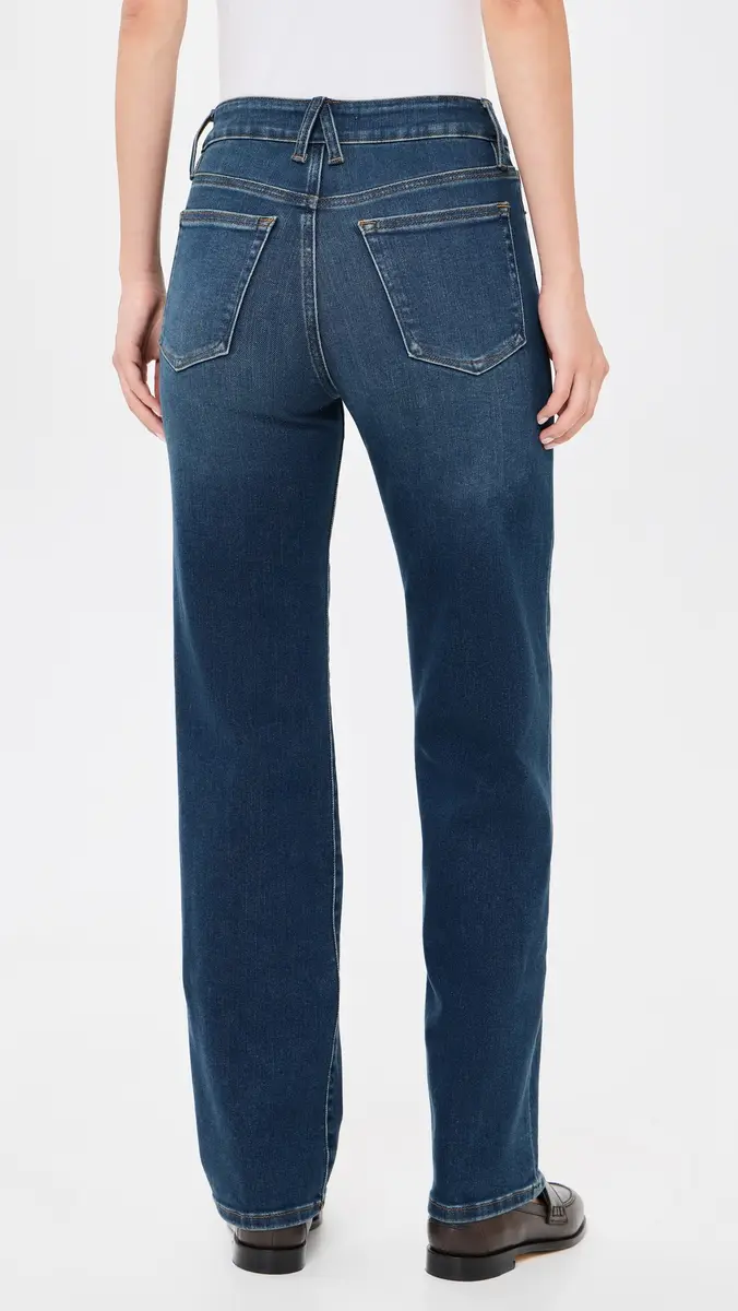 GOOD AMERICAN Soft Tech Good True Straight Jeans | Thumbnail 4 GOOD AMERICAN Soft Tech Good True Straight Jeans | Thumbnail 4