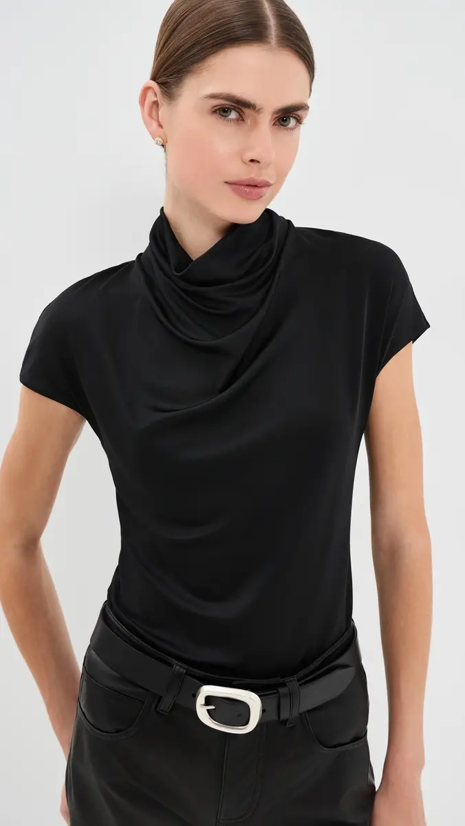 Another Tomorrow Fluid Cowl Neck Top | Thumbnail 2