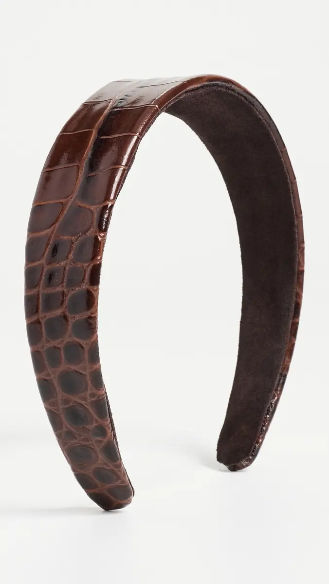 Jennifer Behr Embossed Leather Cruz Headband | Thumbnail 2