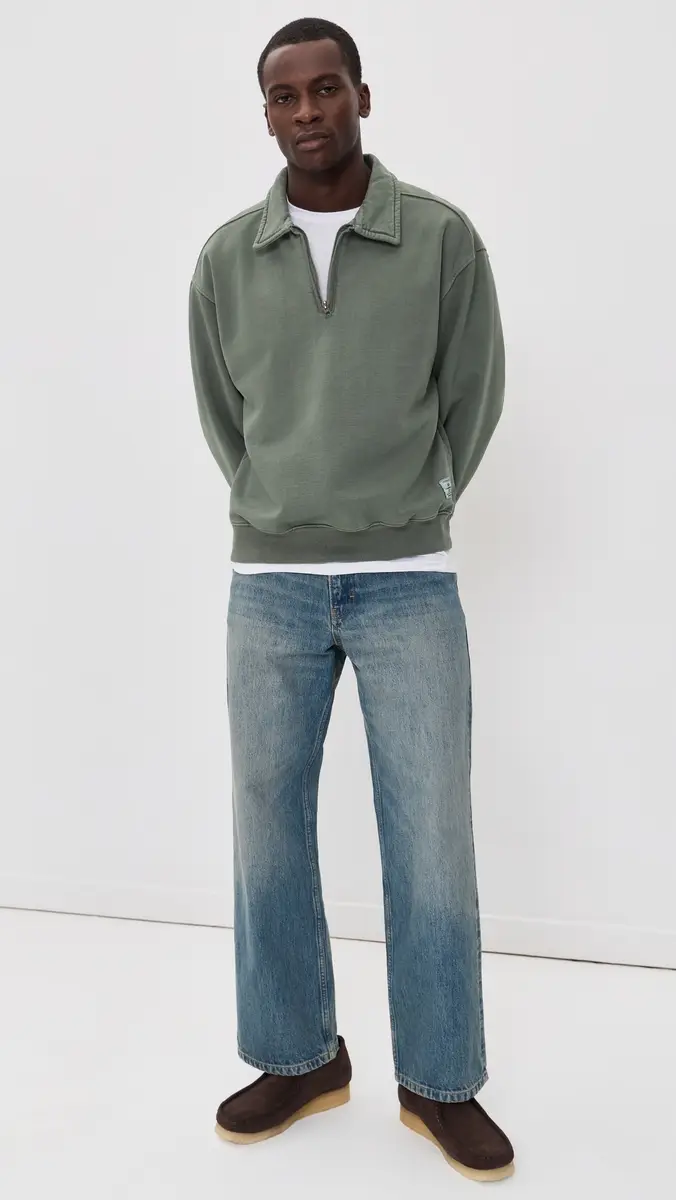 Alpha Industries Washed Essential 1/4 Zip Relaxed Fit Sweatshirt | Thumbnail 5