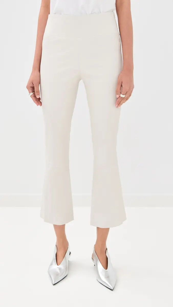 Sprwmn Leather Crop Flare Pants | Thumbnail 3 Sprwmn Leather Crop Flare Pants | Thumbnail 3