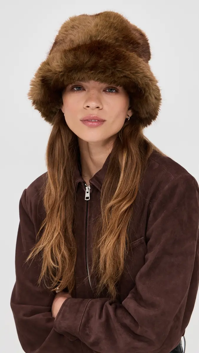 Apparis Gilly Mink Bucket Hat | Thumbnail 3 Apparis Gilly Mink Bucket Hat | Thumbnail 3