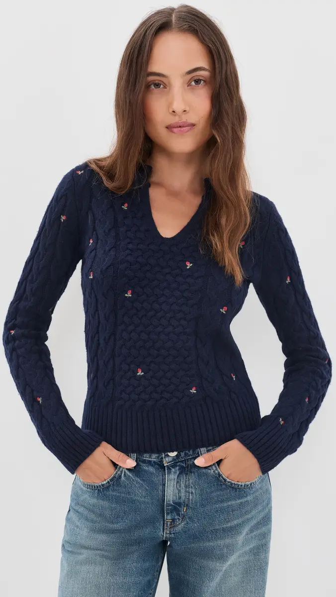 Pistola Shana Cable Embroidered Sweater | Thumbnail 2 Pistola Shana Cable Embroidered Sweater | Thumbnail 2