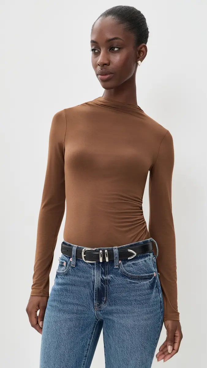 Pistola Nathalia Long Sleeve Draped Mock Neck Tee | Thumbnail 2 Pistola Nathalia Long Sleeve Draped Mock Neck Tee | Thumbnail 2