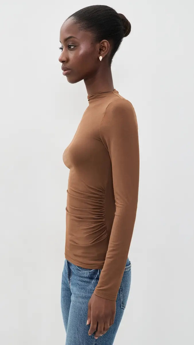 Pistola Nathalia Long Sleeve Draped Mock Neck Tee | Thumbnail 4 Pistola Nathalia Long Sleeve Draped Mock Neck Tee | Thumbnail 4