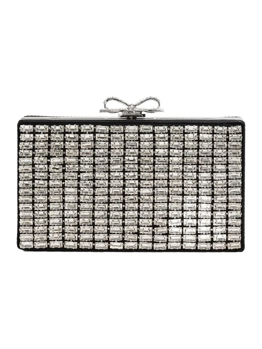 Self-Portrait Silver Chainmail Clutch