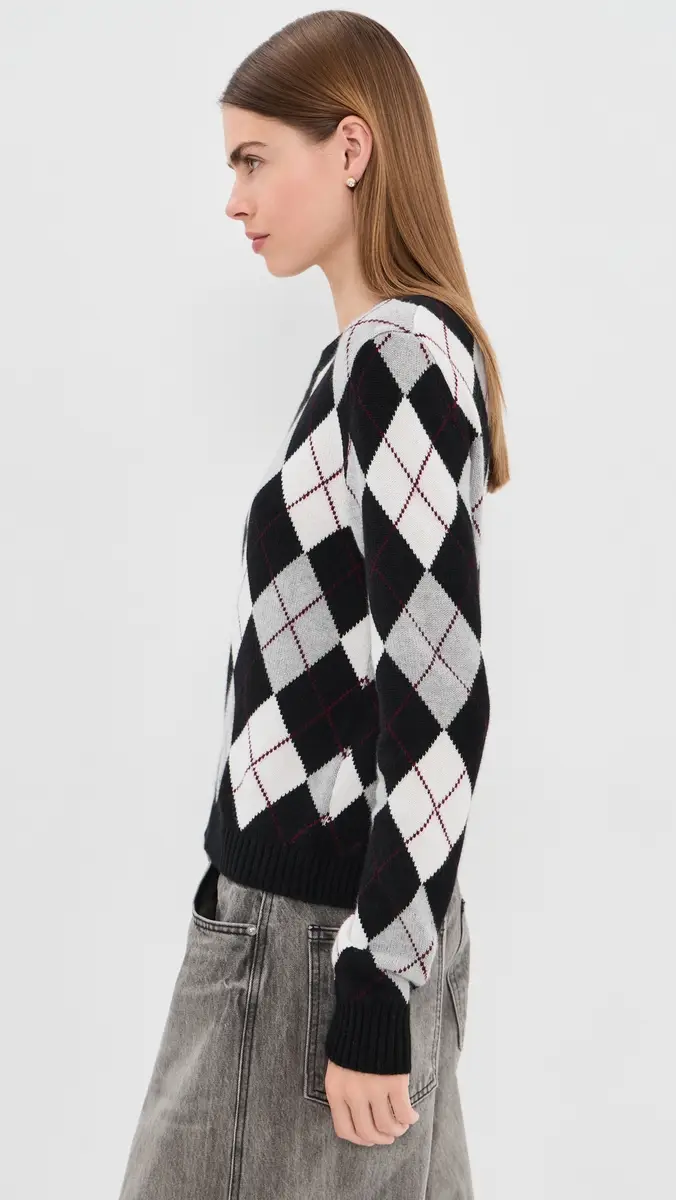 Lisa Yang Antoni Cashmere Argyle Sweater | Thumbnail 4 Lisa Yang Antoni Cashmere Argyle Sweater | Thumbnail 4