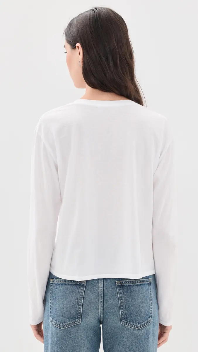 perfectwhitetee Harley Long Sleeve Boxy Crew Tee | Thumbnail 3 perfectwhitetee Harley Long Sleeve Boxy Crew Tee | Thumbnail 3