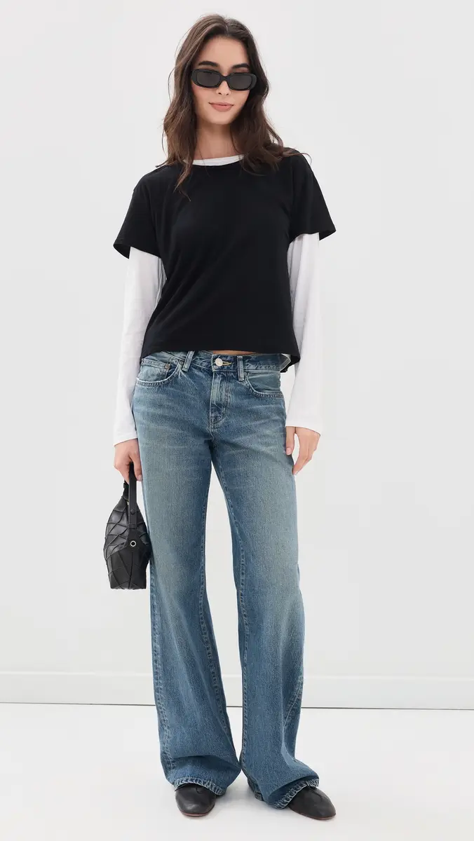 perfectwhitetee Harley Long Sleeve Boxy Crew Tee | Thumbnail 5 perfectwhitetee Harley Long Sleeve Boxy Crew Tee | Thumbnail 5