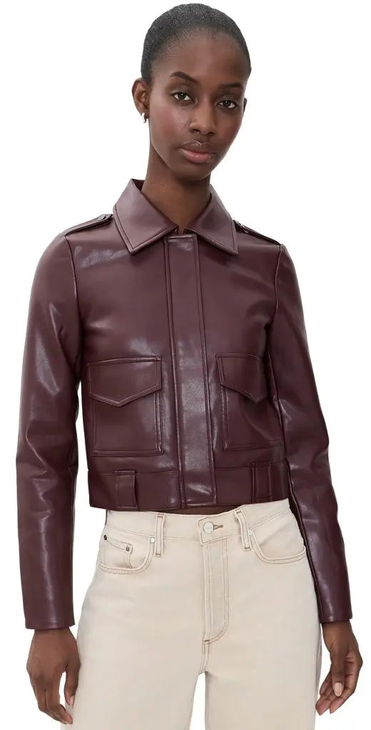 Bex Shrunken Faux Leather Jacket