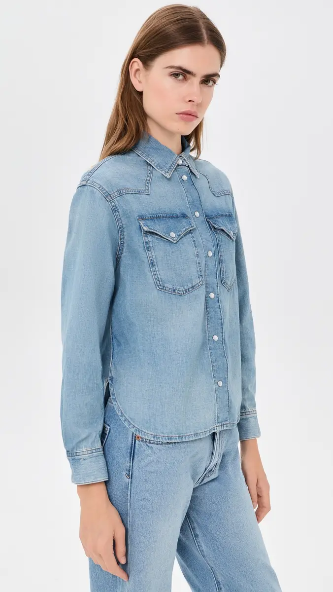 Madewell Denim Oversized Western Shirt | Thumbnail 4 Madewell Denim Oversized Western Shirt | Thumbnail 4