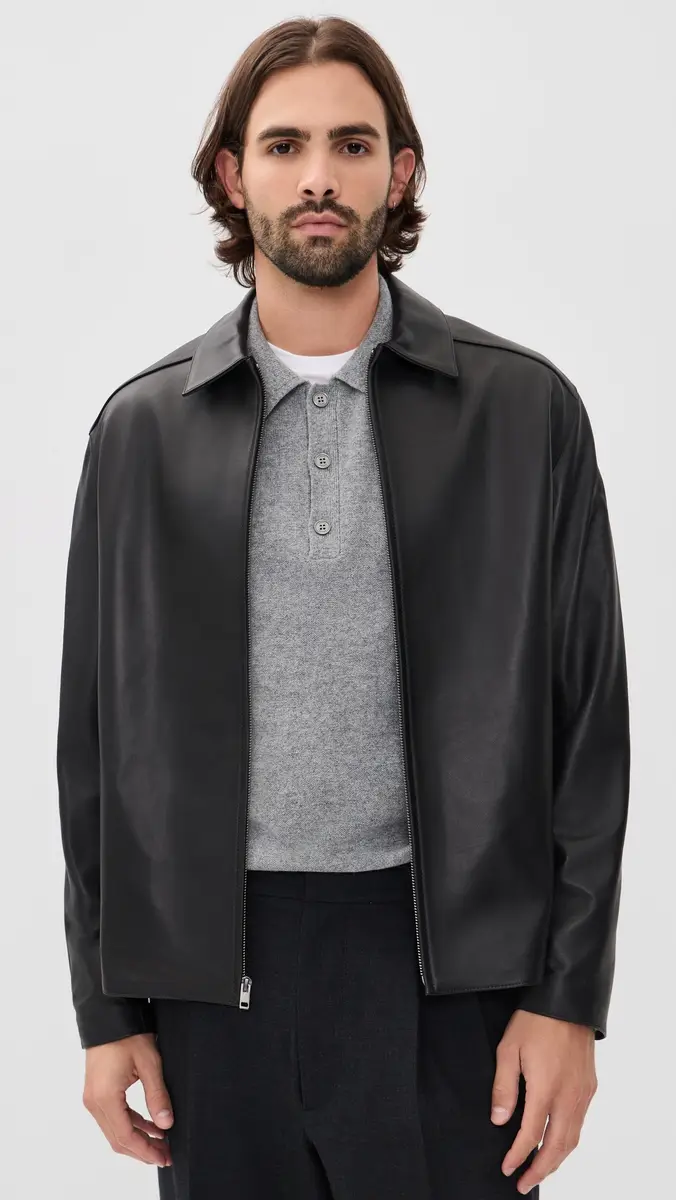 Vince Leather Zip Up Jacket | Thumbnail 2 Vince Leather Zip Up Jacket | Thumbnail 2