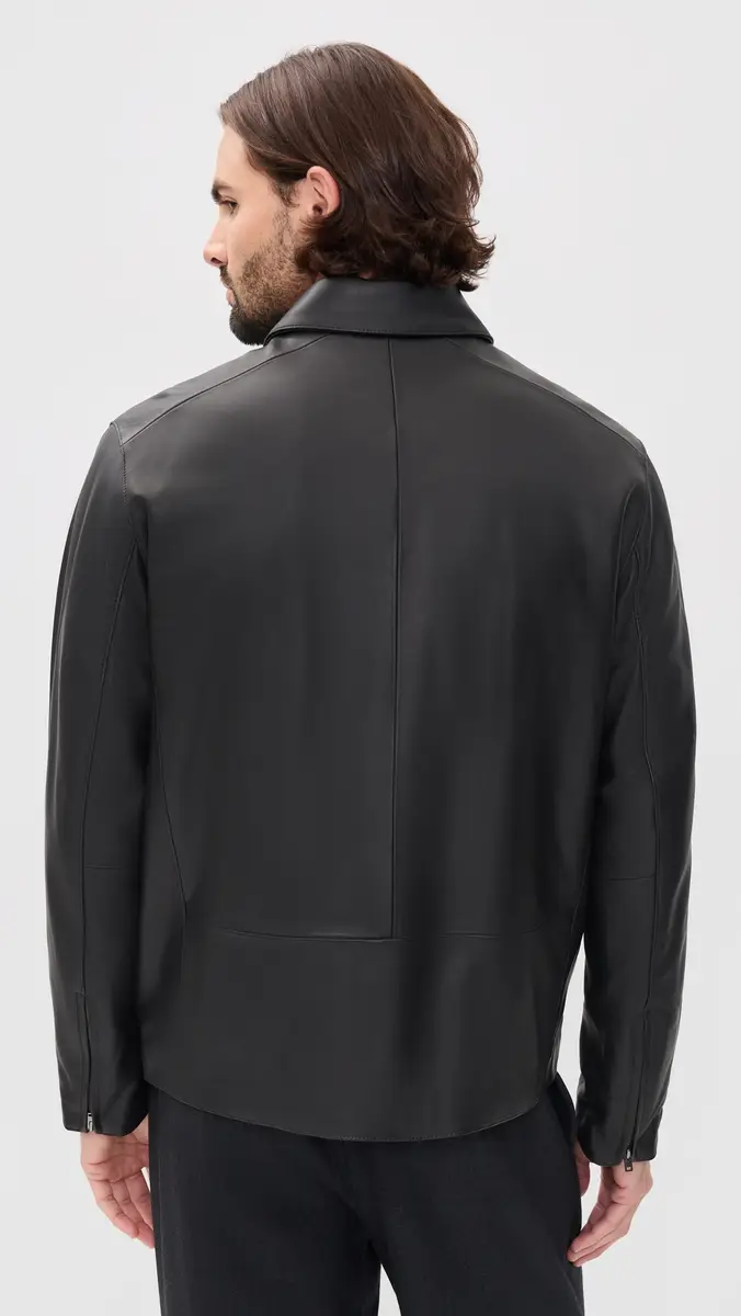 Vince Leather Zip Up Jacket | Thumbnail 3 Vince Leather Zip Up Jacket | Thumbnail 3
