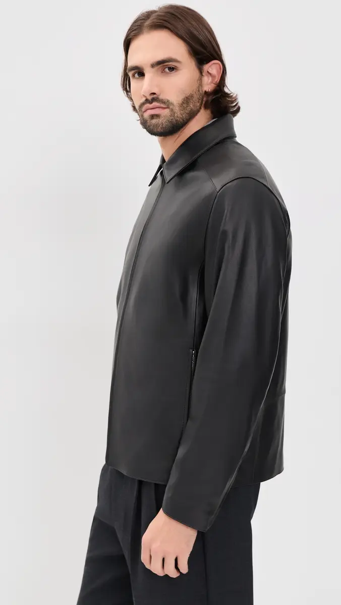 Vince Leather Zip Up Jacket | Thumbnail 4 Vince Leather Zip Up Jacket | Thumbnail 4