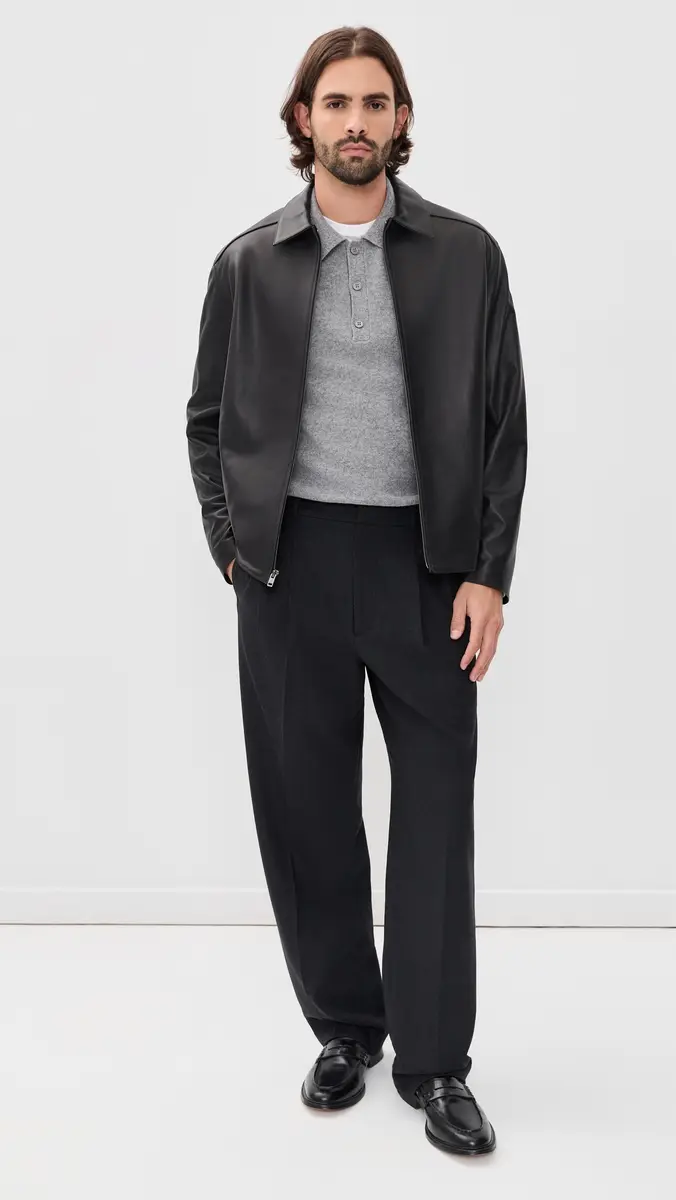 Vince Leather Zip Up Jacket | Thumbnail 5 Vince Leather Zip Up Jacket | Thumbnail 5