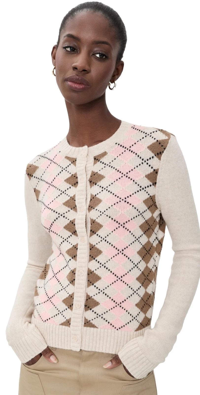 Argyle June Relaxed Cardigan