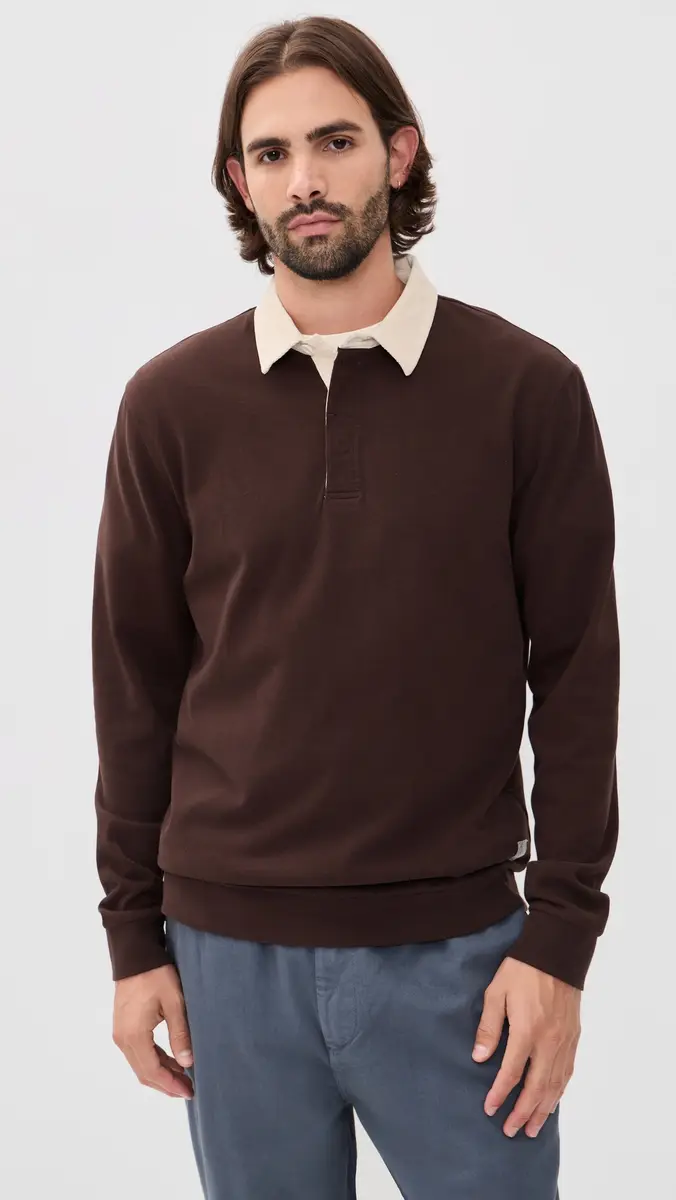 Marine Layer Sueded Rugby Polo | Thumbnail 2 Marine Layer Sueded Rugby Polo | Thumbnail 2