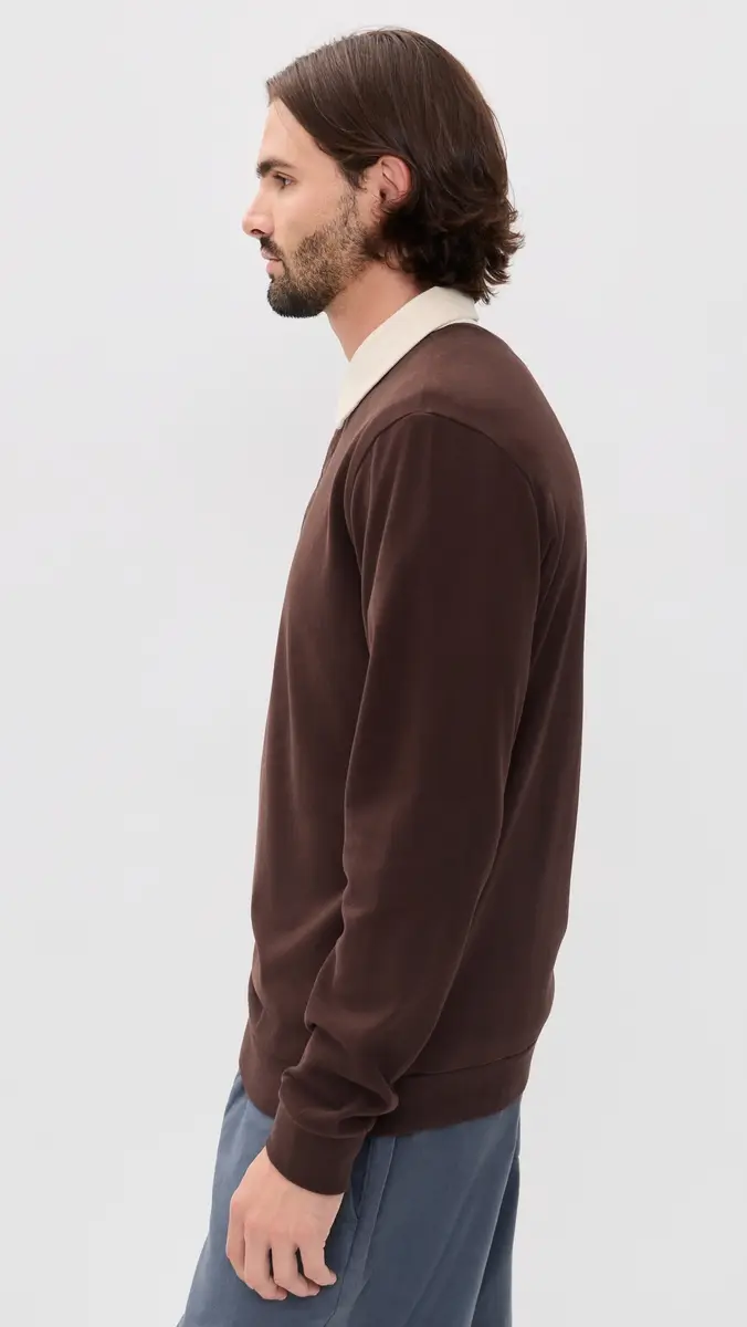 Marine Layer Sueded Rugby Polo | Thumbnail 4 Marine Layer Sueded Rugby Polo | Thumbnail 4