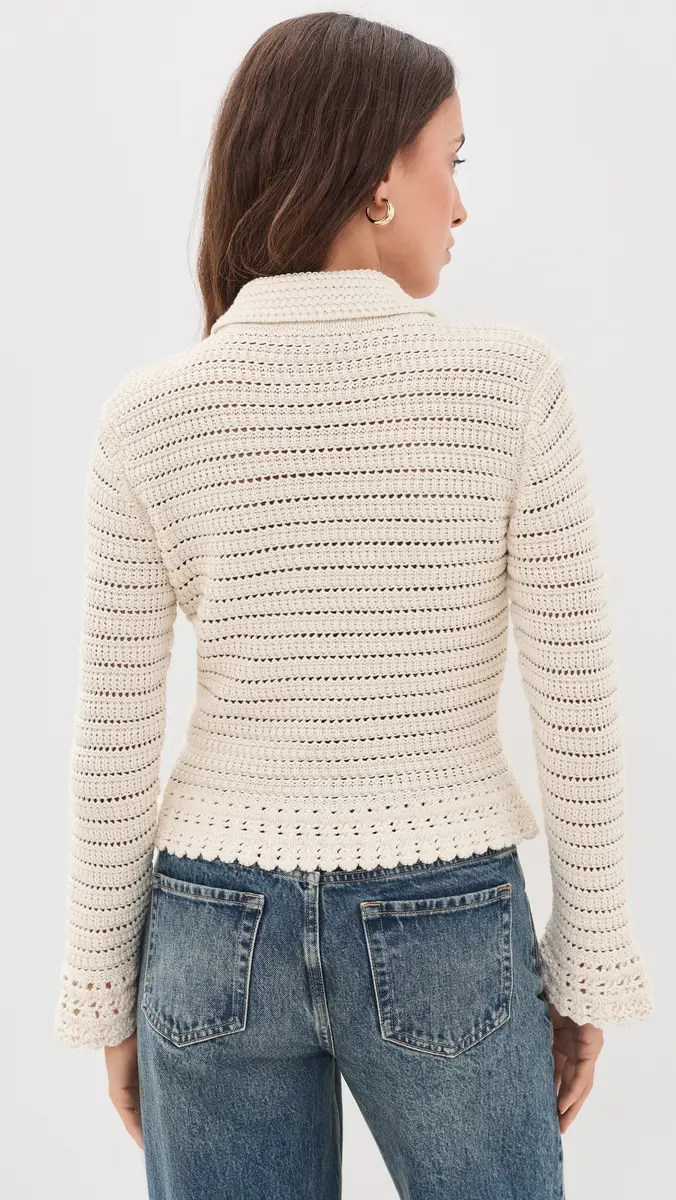 Madewell Pointelle Knit Peplum Cardigan | Thumbnail 3 Madewell Pointelle Knit Peplum Cardigan | Thumbnail 3