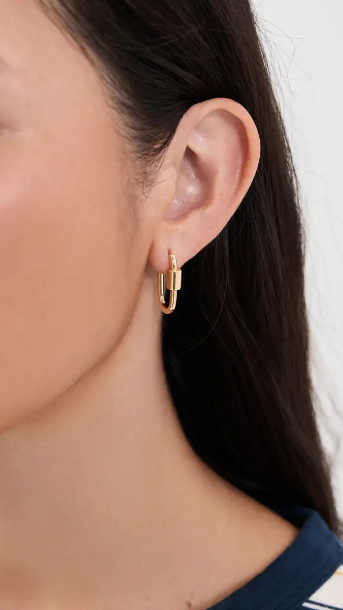 Madewell Carabiner Hoop Earrings | Thumbnail 3