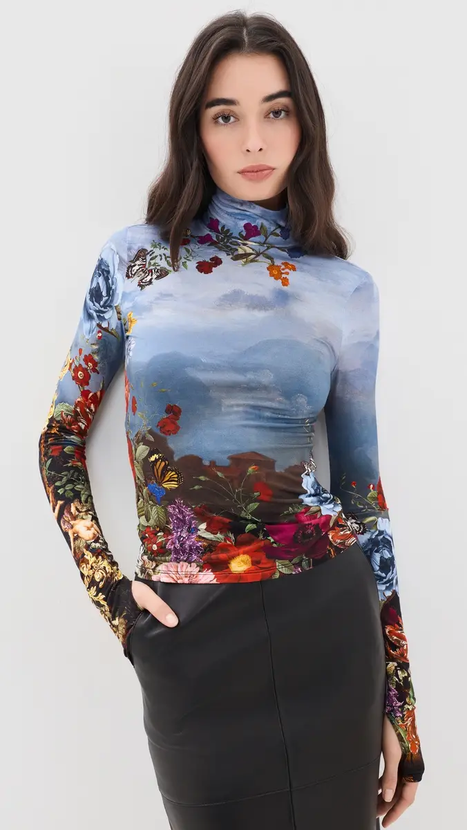 Alice + Olivia Delaina Turtleneck Top | Thumbnail 2