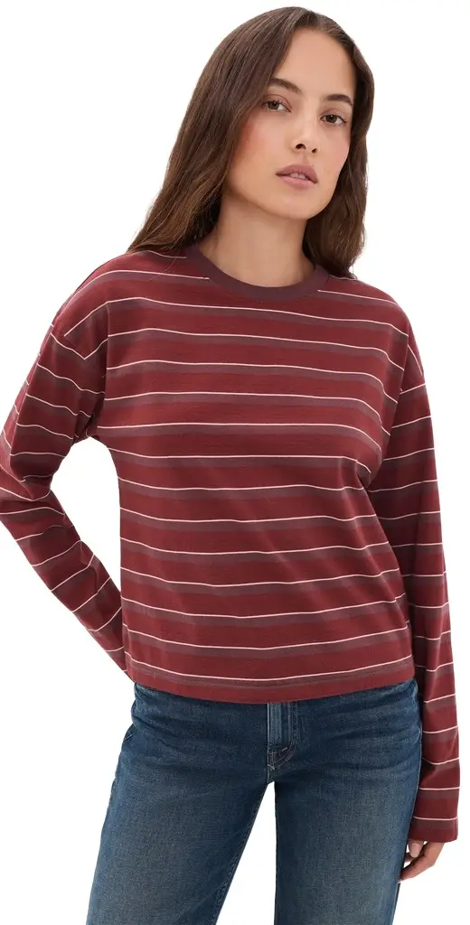rag & bone Kelly Stripe Boxy Tee
