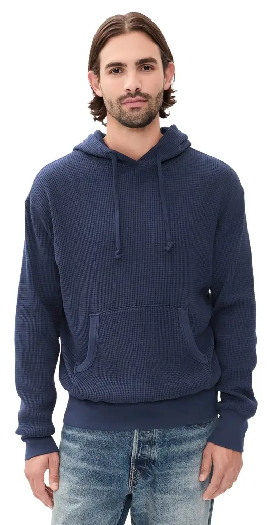 Save Khaki Long Sleeve Waffle Hoodie
