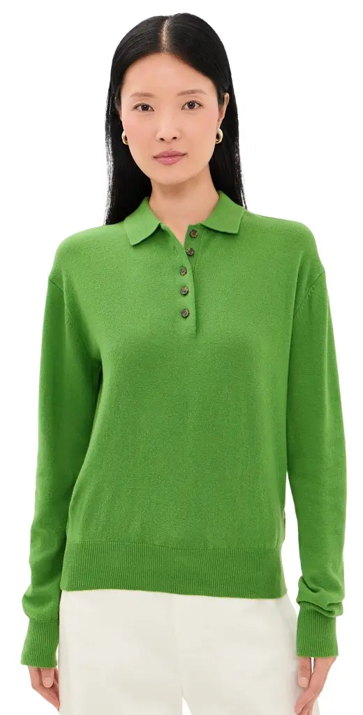 Madewell Polo Sweater In Soft Wool