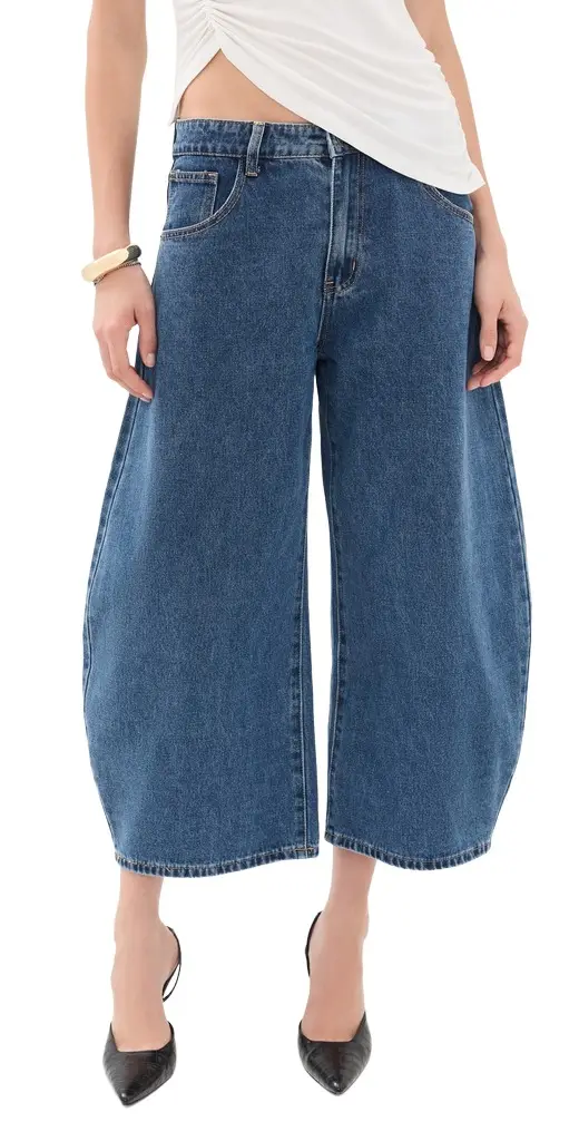LIONESS Horseshoe Cropped Jeans