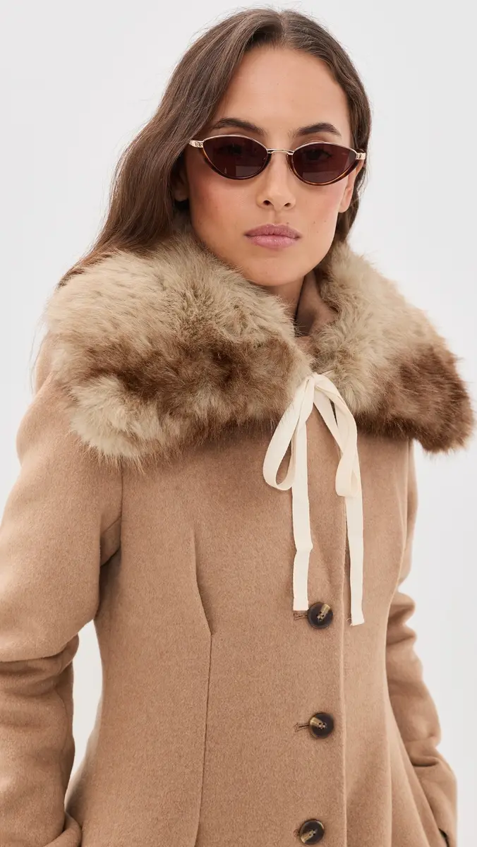 Apparis Eliza Faux Mink Collar | Thumbnail 3