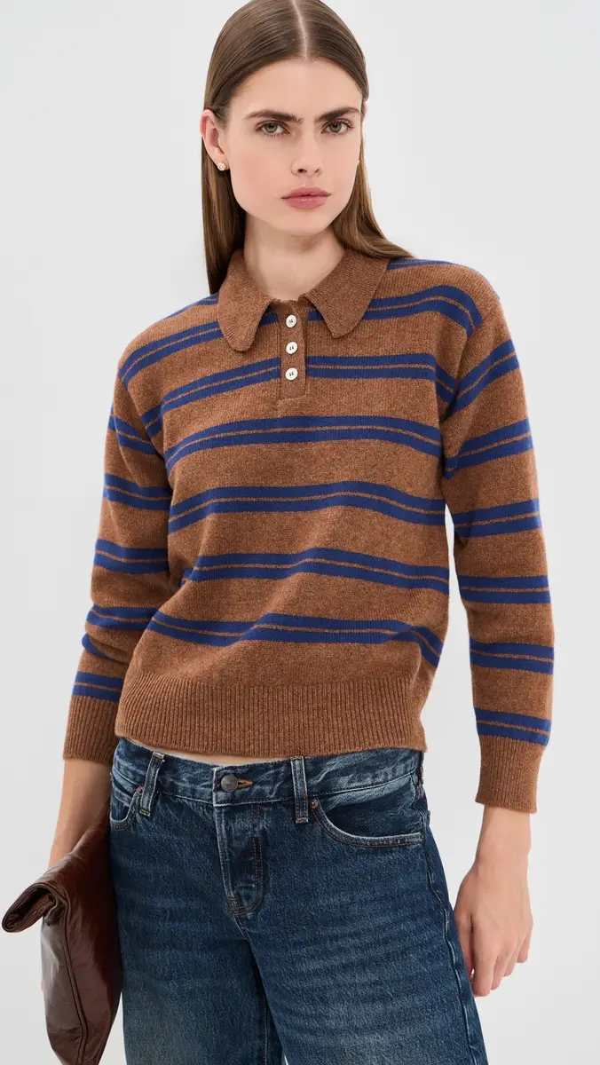Daughter & The Edie Stripe Polo Shirt | Thumbnail 2 Daughter & The Edie Stripe Polo Shirt | Thumbnail 2