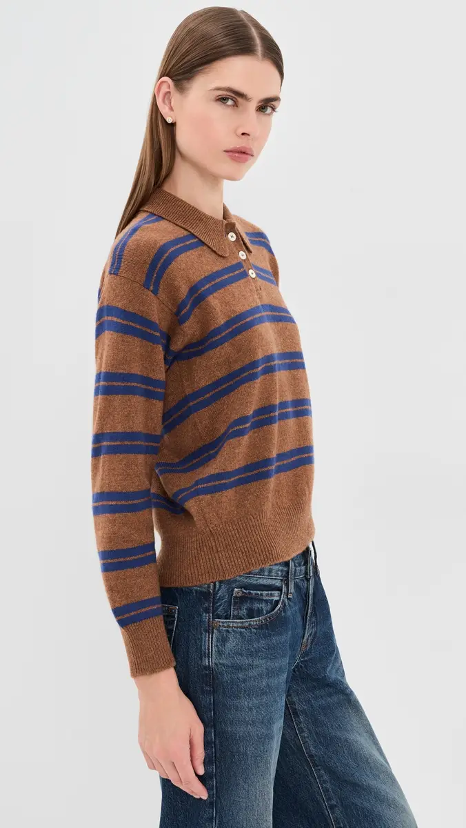 Daughter & The Edie Stripe Polo Shirt | Thumbnail 4 Daughter & The Edie Stripe Polo Shirt | Thumbnail 4