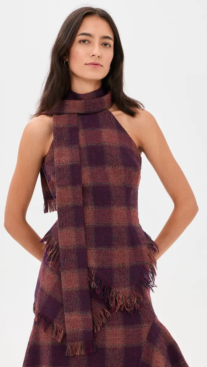 Rowing Blazers Tartan Scarf Tank Top | Thumbnail 2