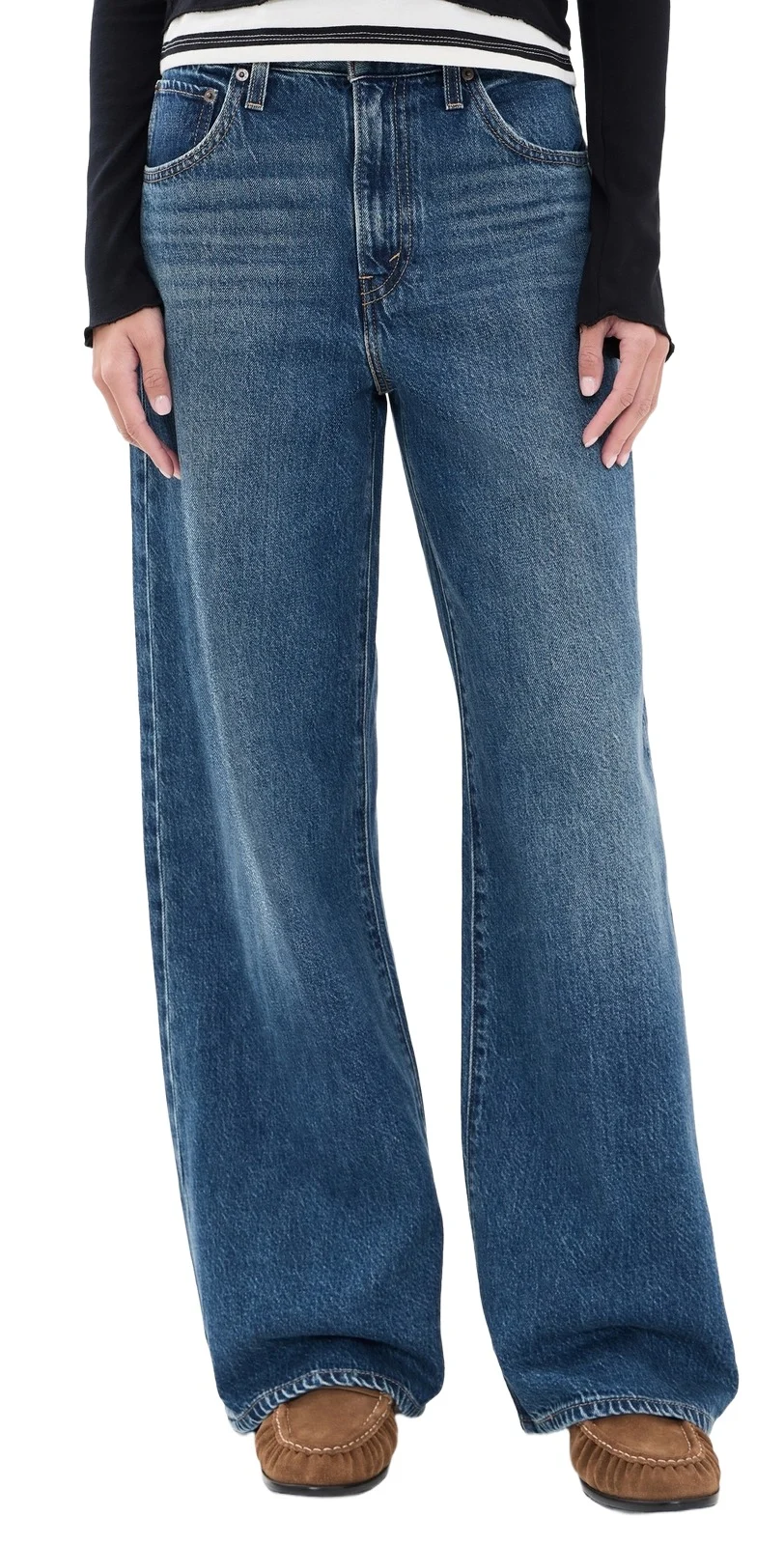 Cinch Wide Leg Jeans