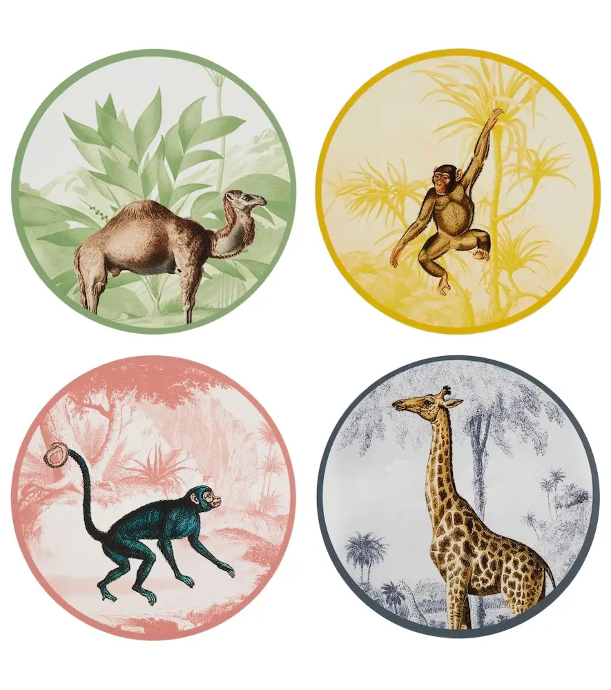LES OTTOMANS La Menagerie Ottomane set of 4 placemats