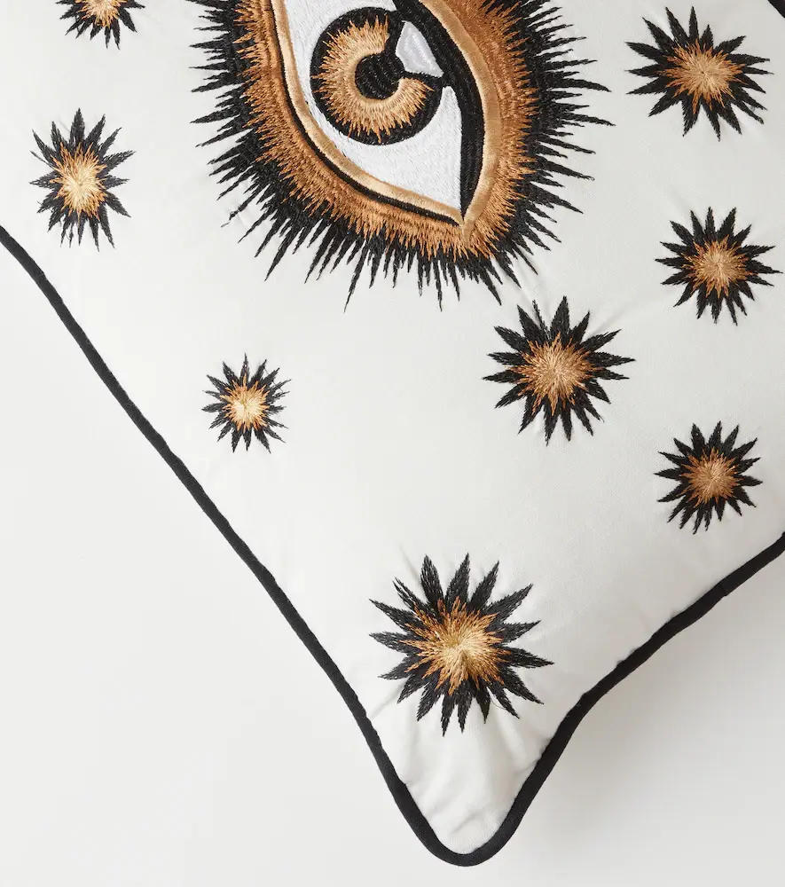 LES OTTOMANS Eye embroidered cotton cushion | Thumbnail 3