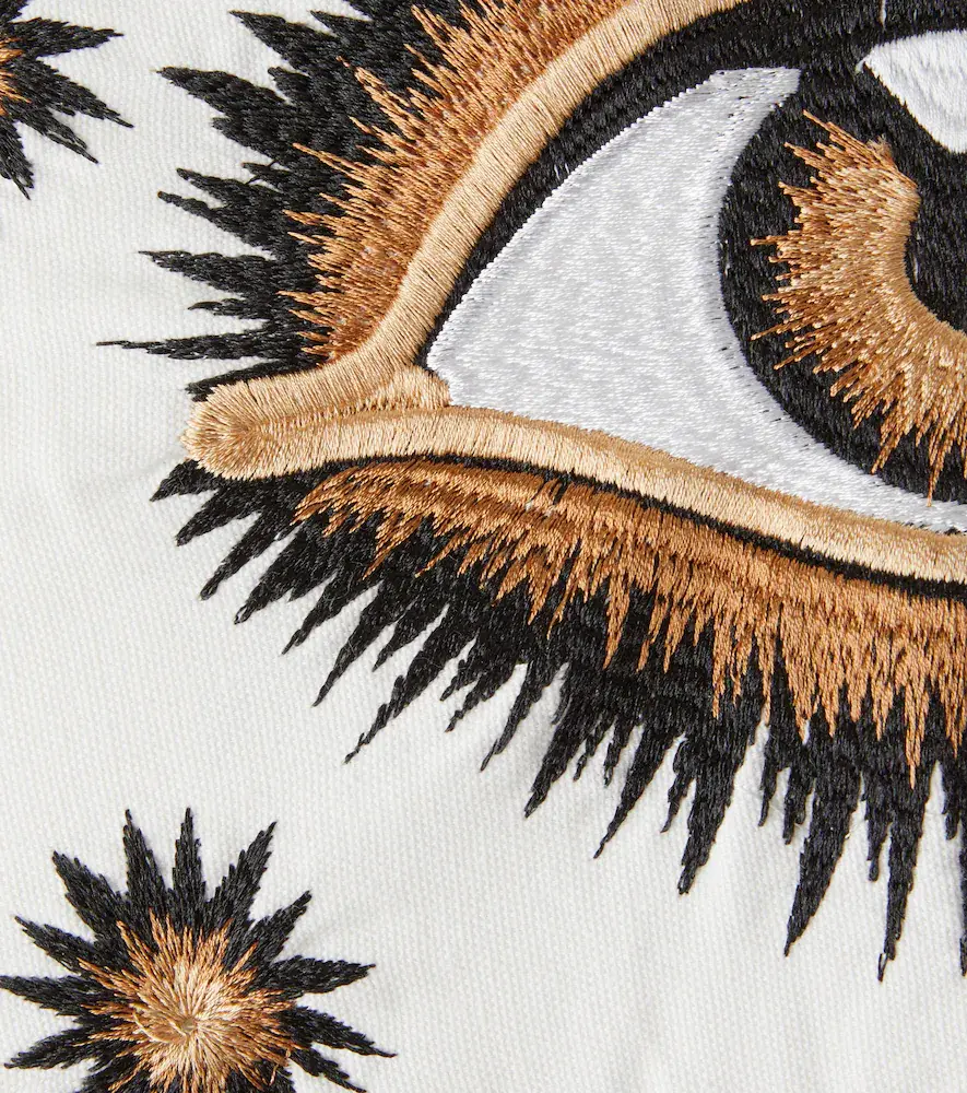 LES OTTOMANS Eye embroidered cotton cushion | Thumbnail 4