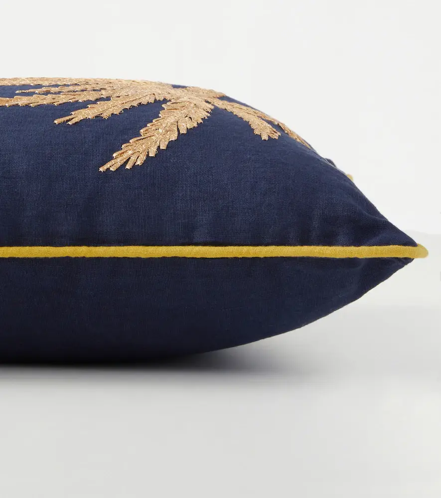LES OTTOMANS Embroidered cotton canvas cushion | Thumbnail 2