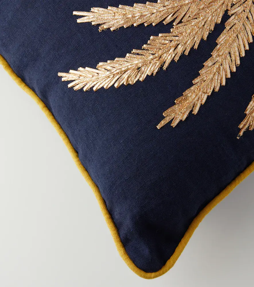 LES OTTOMANS Embroidered cotton canvas cushion | Thumbnail 5