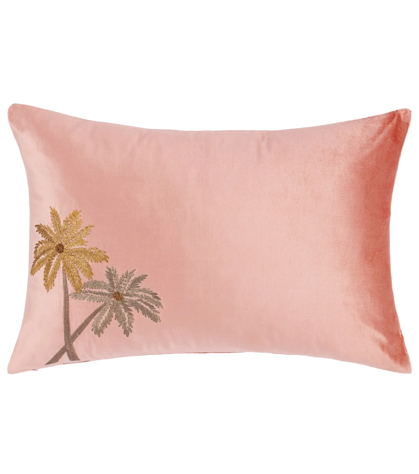 LES OTTOMANS Palms embroidered velvet cushion