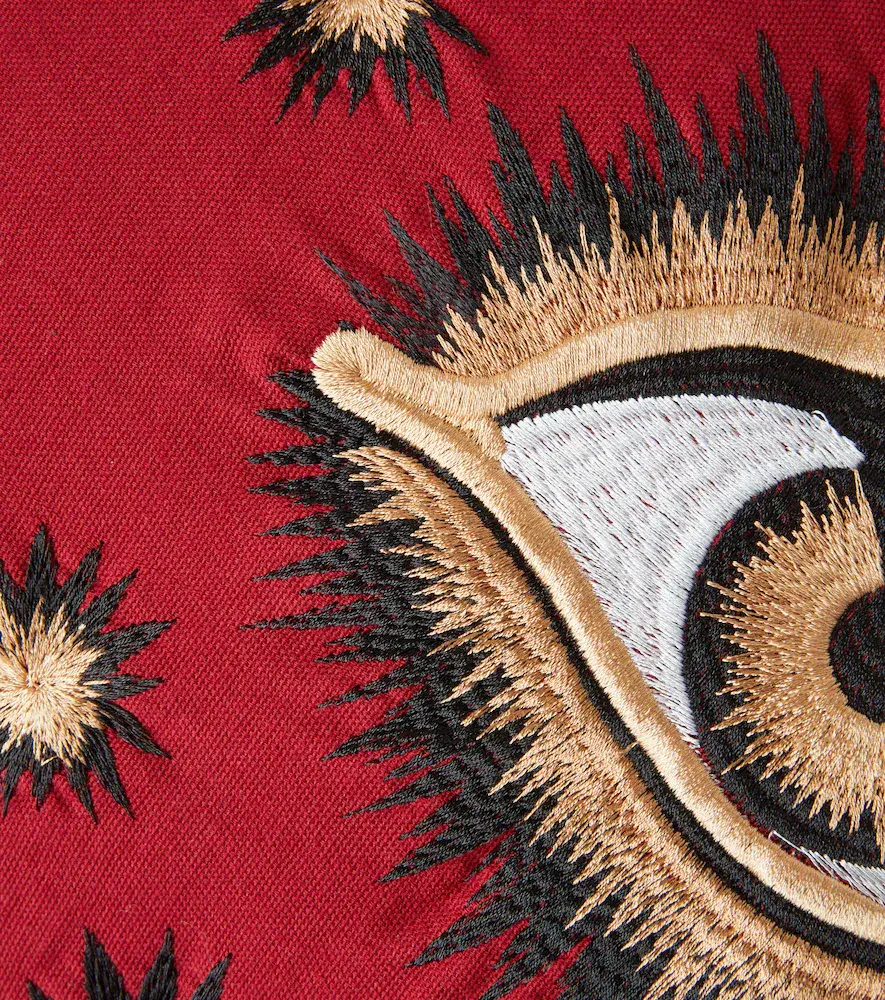 LES OTTOMANS Eye embroidered cotton cushion | Thumbnail 3