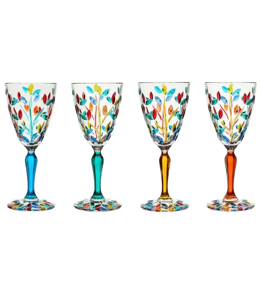 LES OTTOMANS Set of 4 crystal wine glasses
