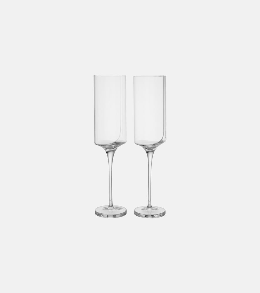 Hew set of 2 champagne flute glasses