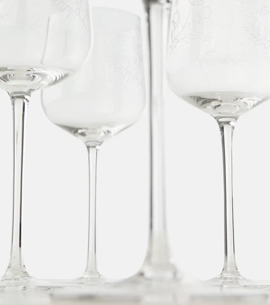 SERAX Midnight Flowers Mirtillo Tea set of 4 wine glasses by Marni | Thumbnail 2