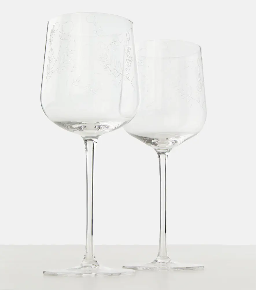 SERAX Midnight Flowers Mirtillo Tea set of 4 wine glasses by Marni | Thumbnail 3