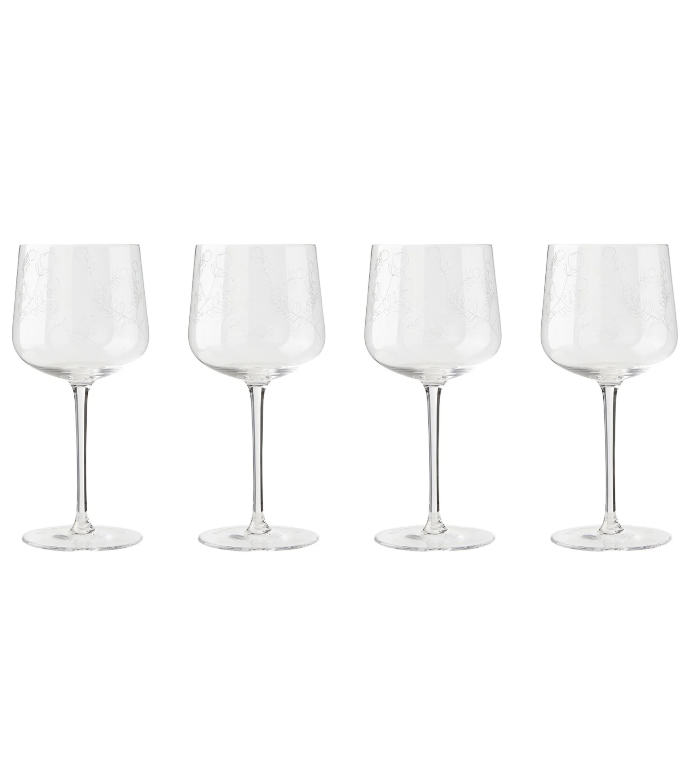SERAX Midnight Flowers Mirtillo Tea set of 4 wine glasses by Marni