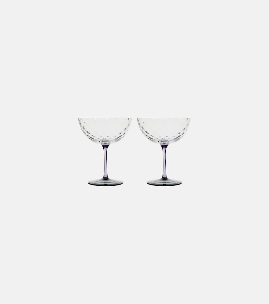 Set of 2 glass champagne bowls